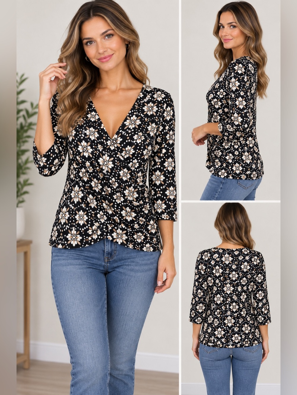 Women's Ann Taylor Faux Wrap Top XLarge Petite